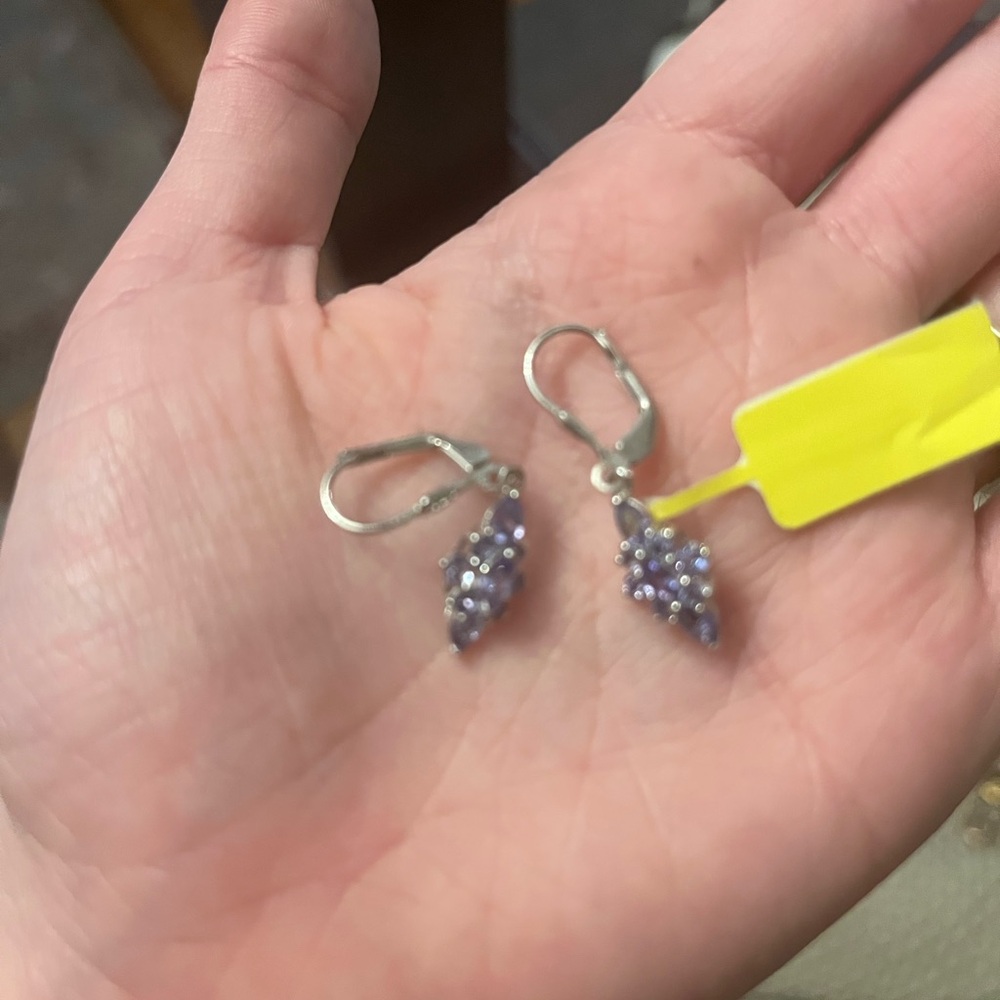 Sterling silver earrings - real stones